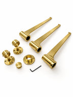 Solid Brass Bistro Shelving with Adjustable Brackets – Kitchen & Bar Glass Shelf Hardware