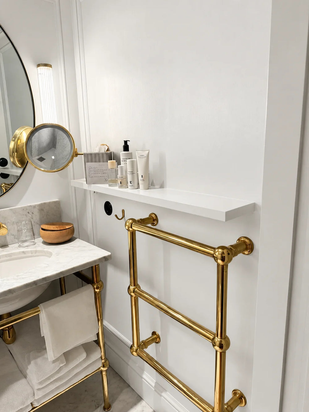 Solid Brass Ladder Towel Rack